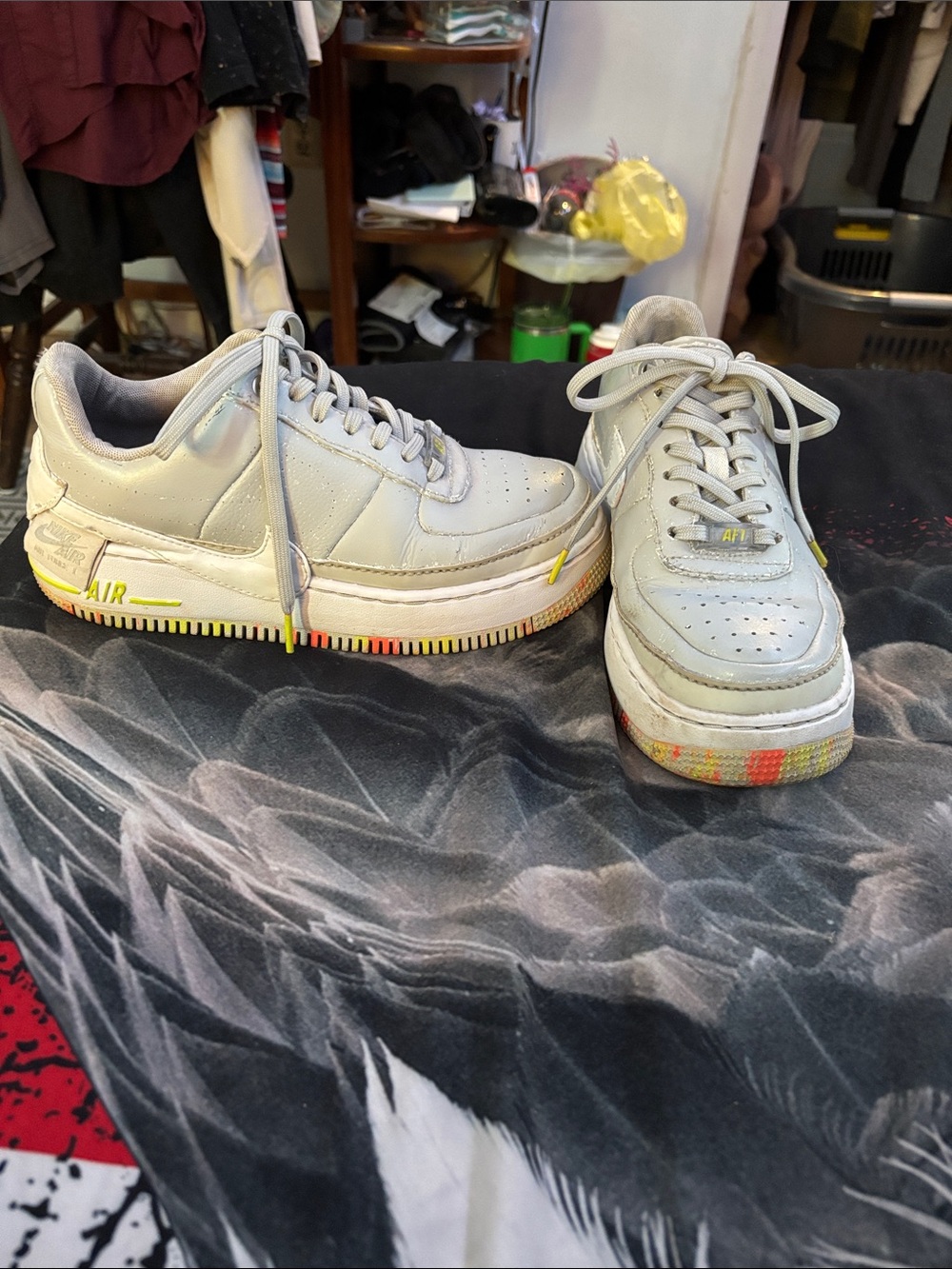 Nike Air Force 1 Chester Low White with Neon Accent